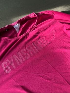 Gymshark Deep Pink Crew T-Shirt with Subtle Logo Trim
